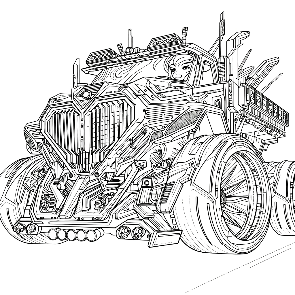 monster trucks coloring pages - coloring book