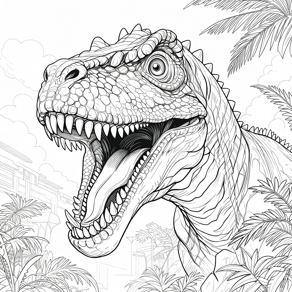 dinosaurs coloring pages - adult coloring books