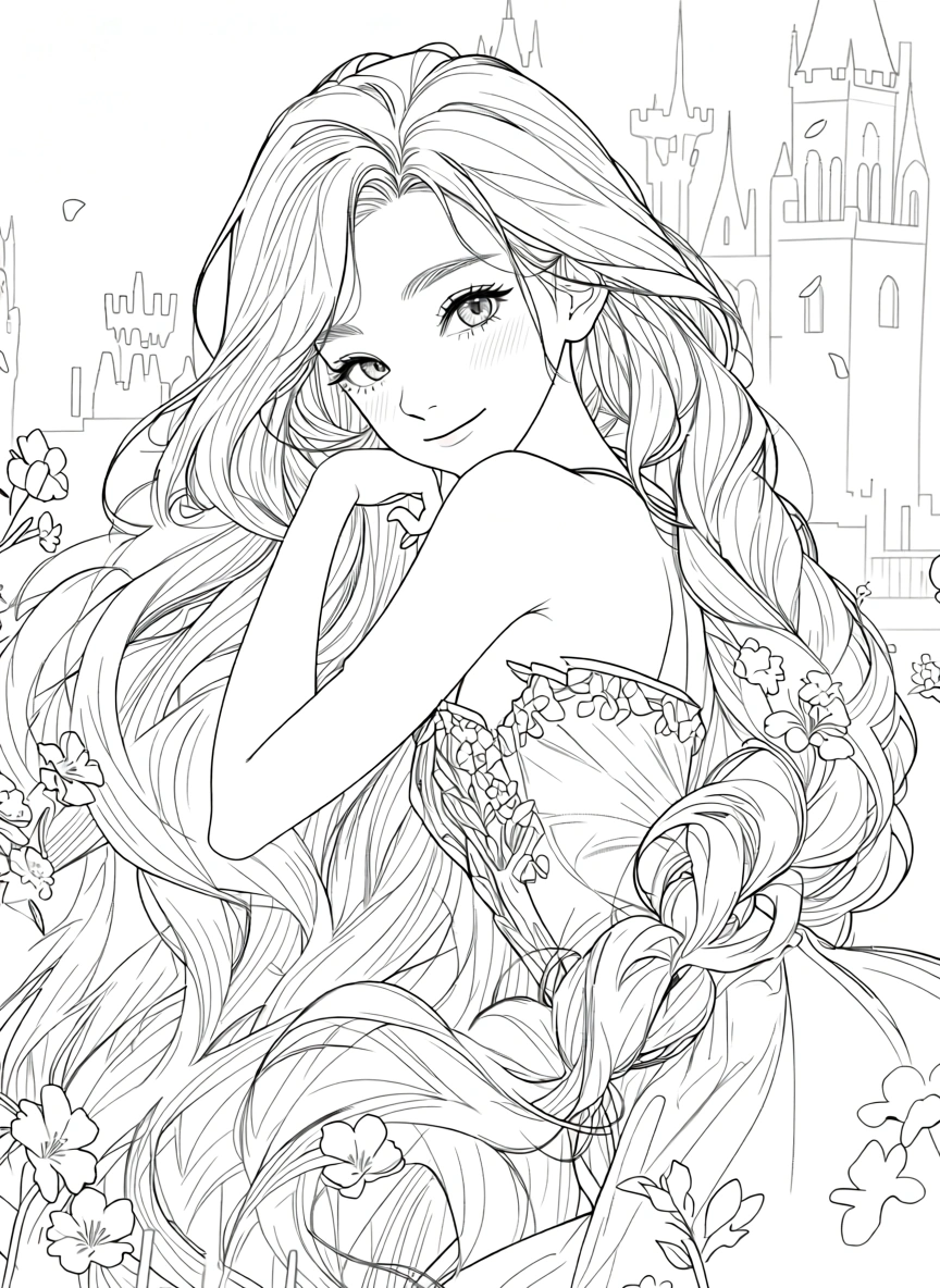 coloring pages of tiana the princess - adult coloring books