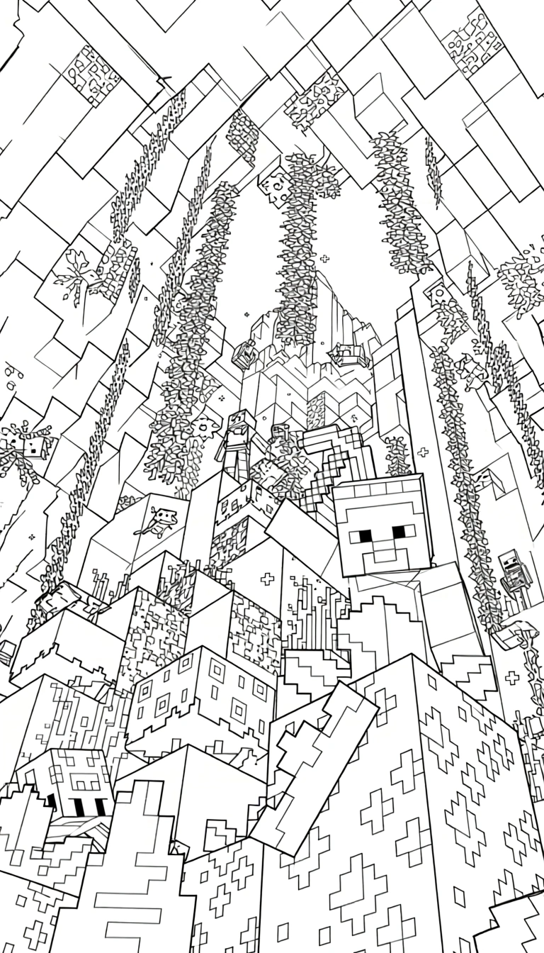 free minecraft coloring pages - cute coloring pages