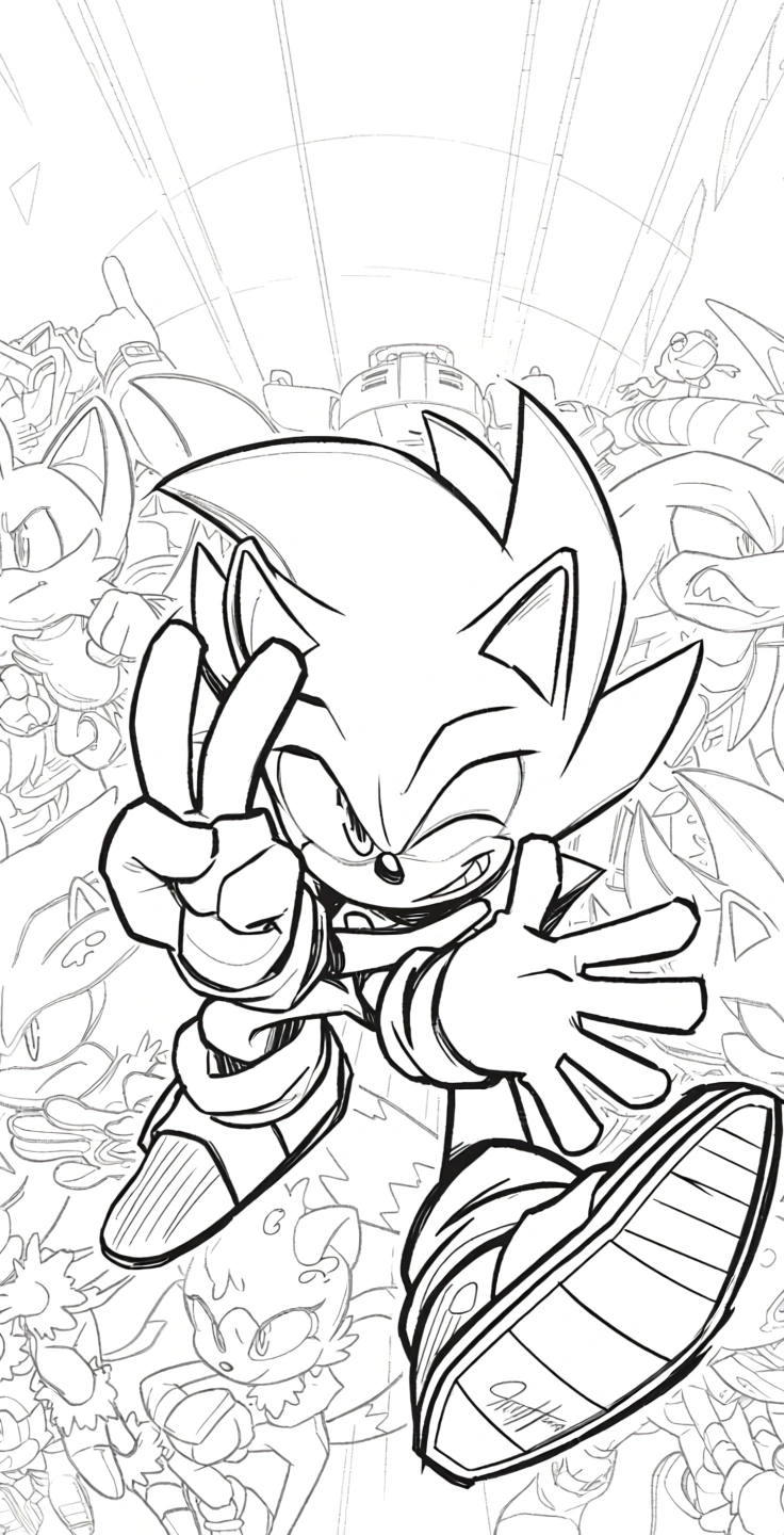 shadow sonic coloring pages - free coloring pages