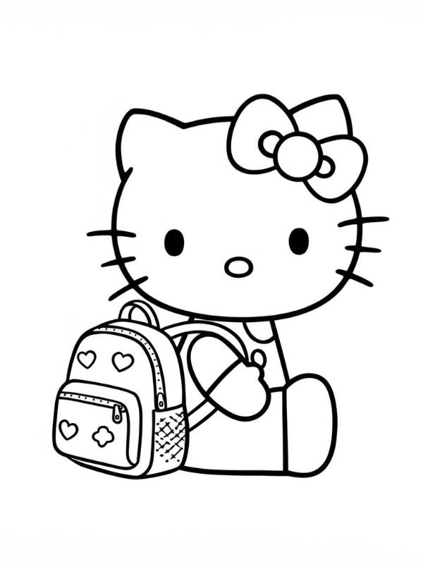 hello kitty coloring page - coloring pages for adults