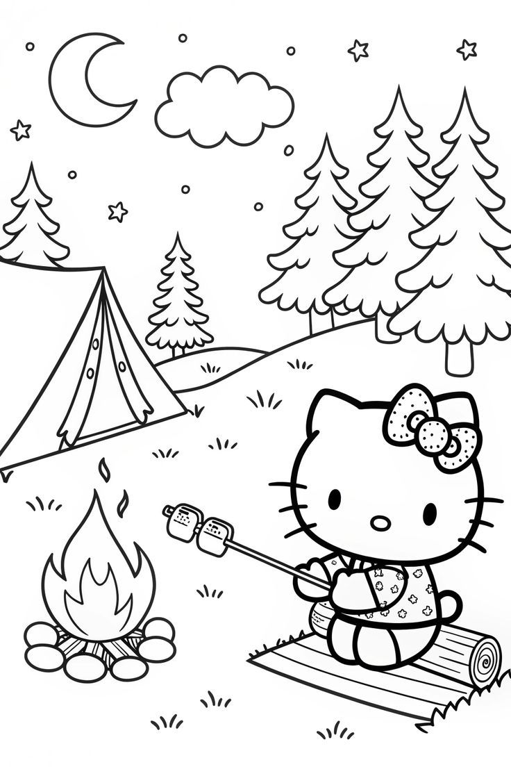 hello kitty coloring pages print - coloring sheet