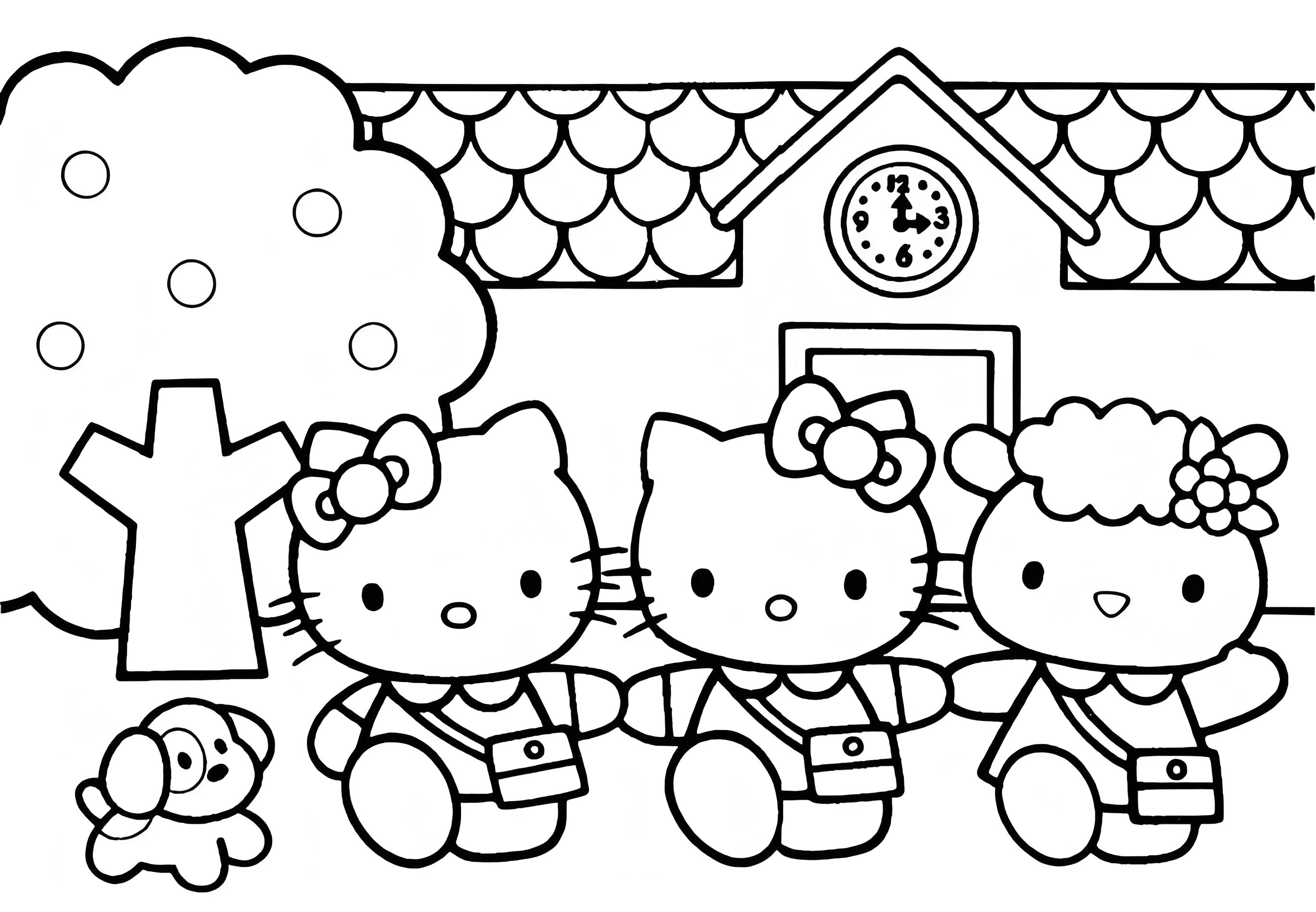 hello kitty halloween coloring page - coloring pages