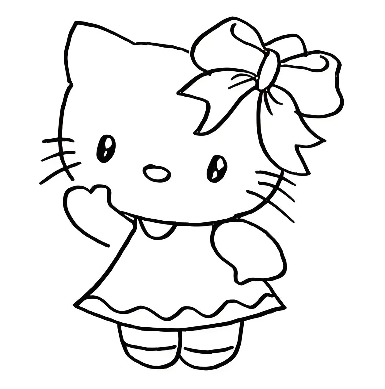 cute hello kitty coloring pages - coloring pages printable
