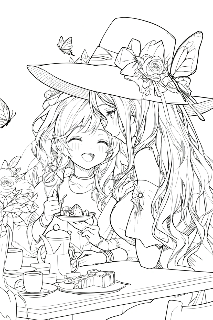 anime coloring pages - adult coloring books