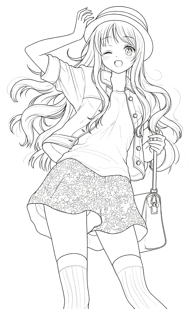 coloring anime pages - coloring pages for kids