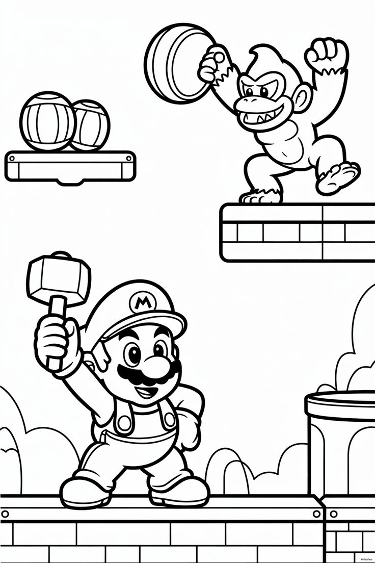 super mario coloring page - coloring pages