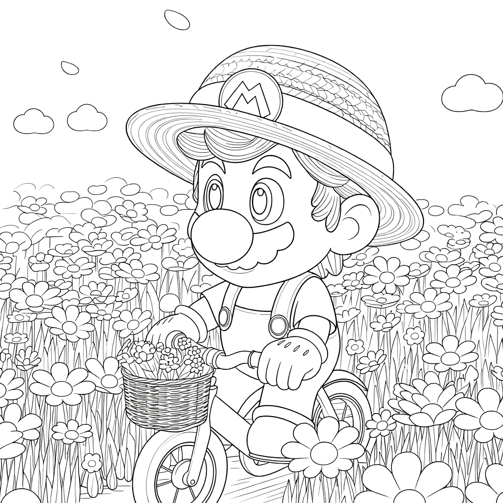 super mario coloring page - coloring pages for adults
